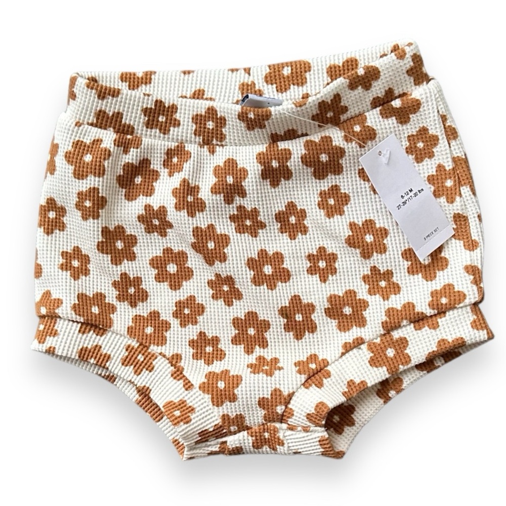 Boho Floral Daisy Baby Girl Bloomers Bummies Bottoms Size 6-12 M. NWT